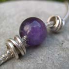 Amethyst and silver beading