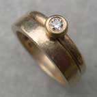 diamond engagement ring with wedding band