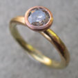 handmade gold and diamond engagement ring