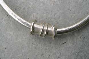 handmade silver bead bangle