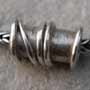 handmade silver twist bead