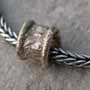 handmade silver bead on bracelet chain