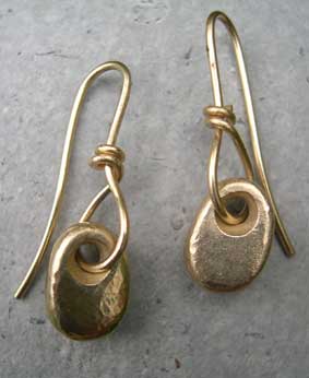 designer gold bead earrings