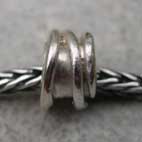 designer silver twist bead