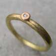 Hand made diamond engagement ring 18ct yellow gold