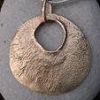handcrafted gold disc necklace