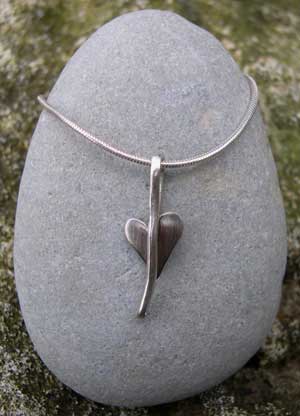 Small silver heart pendant