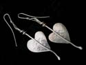 Designer silver leaf earrings