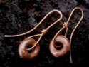 Designer red gold bush bead earrings