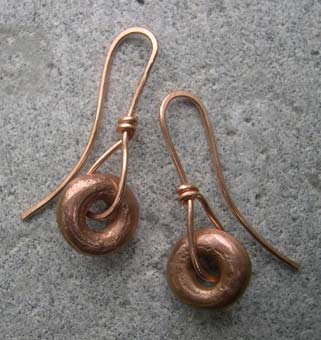 designer red gold bead earrings