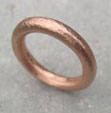 designer 9ct red gold wedding ring