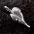 chunky silver leaf pendant, right hand leaf of the pair