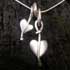 hand made silver heart necklace