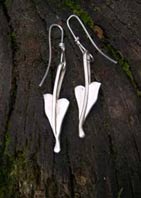designer medieval silver earrings