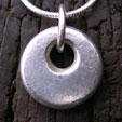 chunky silver disc pendant