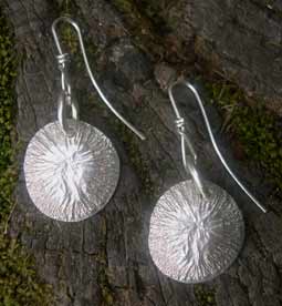 silver disc earrings
