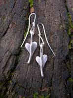 small heart leaf earrings 